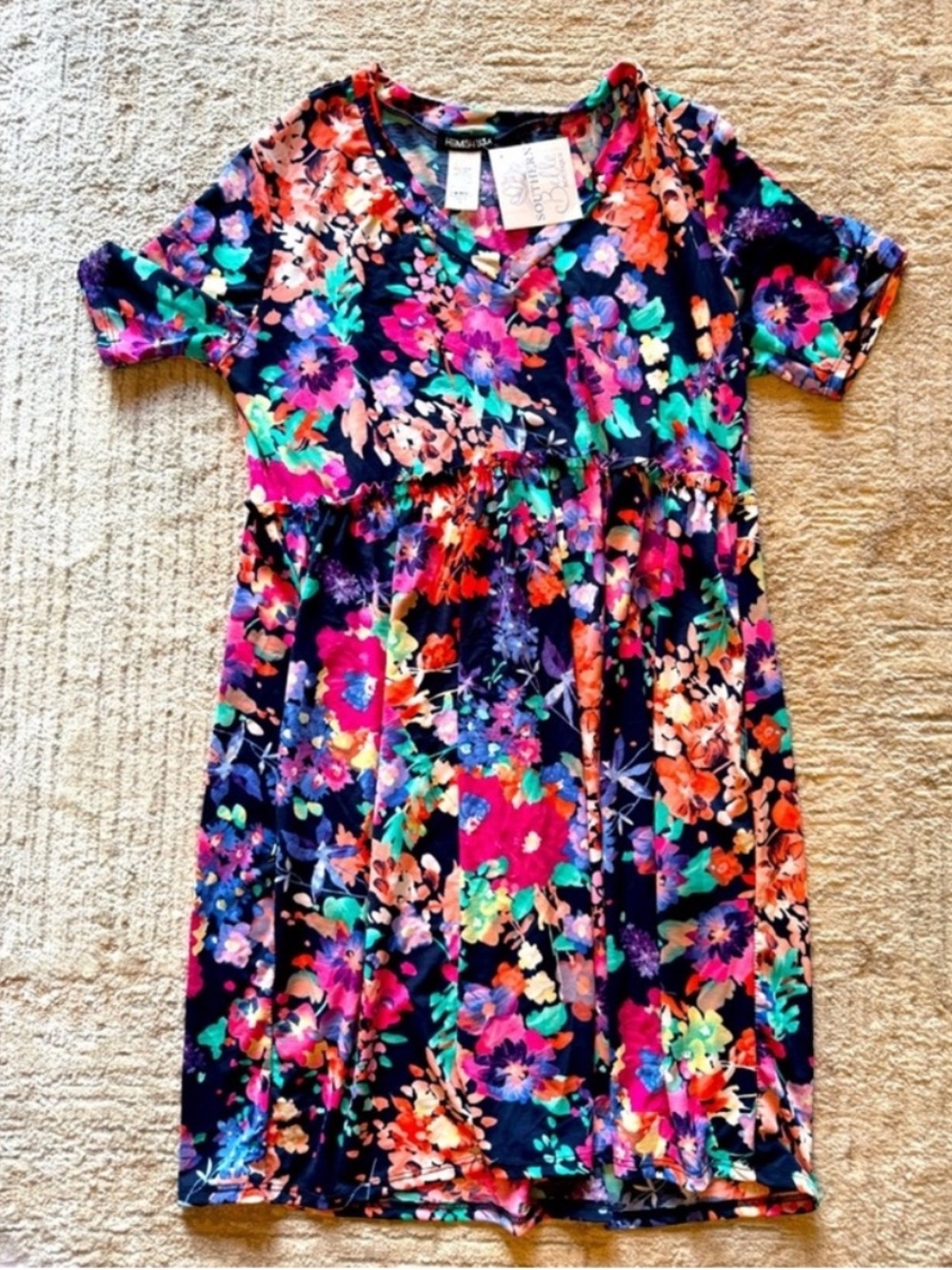 Southern Bella boutique Floral Navy Dress